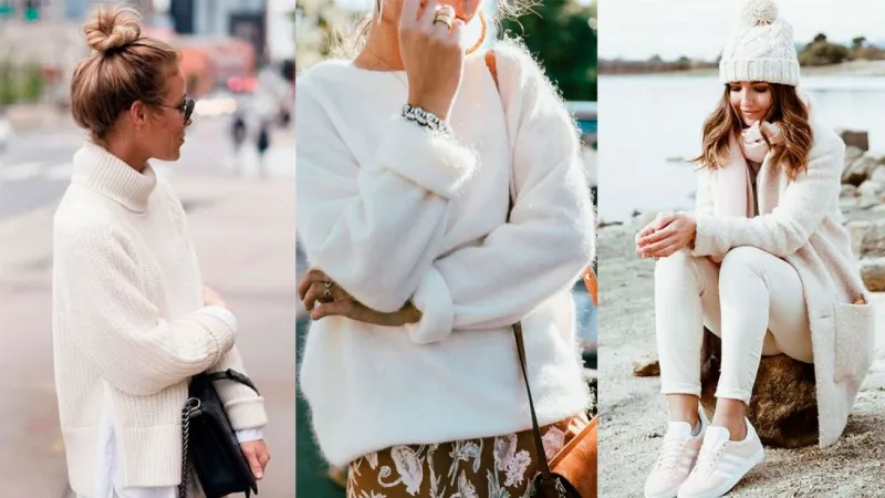 Tonos fríos de blanco en la moda de verano